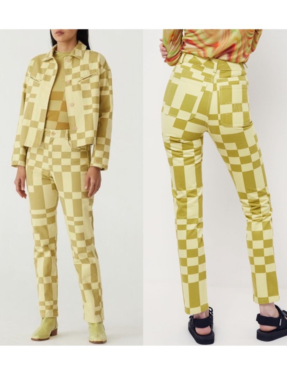 Paloma Wool Jump Organic Cotton Pants - Lime Green Size: 36